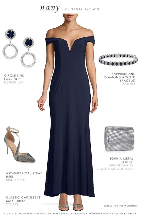 wedding guest navy dress accessories.